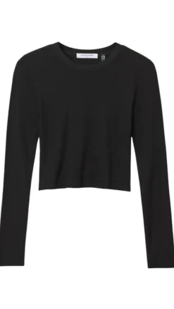 Sienna Luxe Rib Cropped Long Sleeve Tee