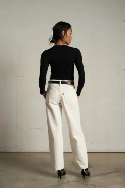 Sienna Luxe Rib Cropped Long Sleeve Tee