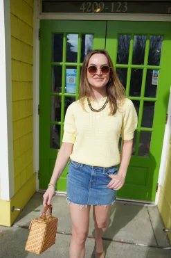 Solid Pointelle Puff Sleeve Polo