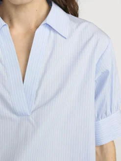Striped Popover Top
