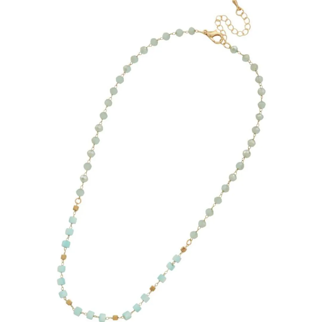 Teal Beaded Necklace