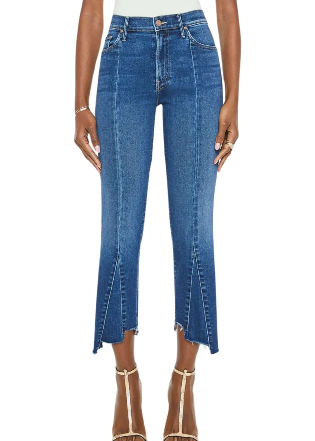 The Insider Crop Pointy Fray Jeans