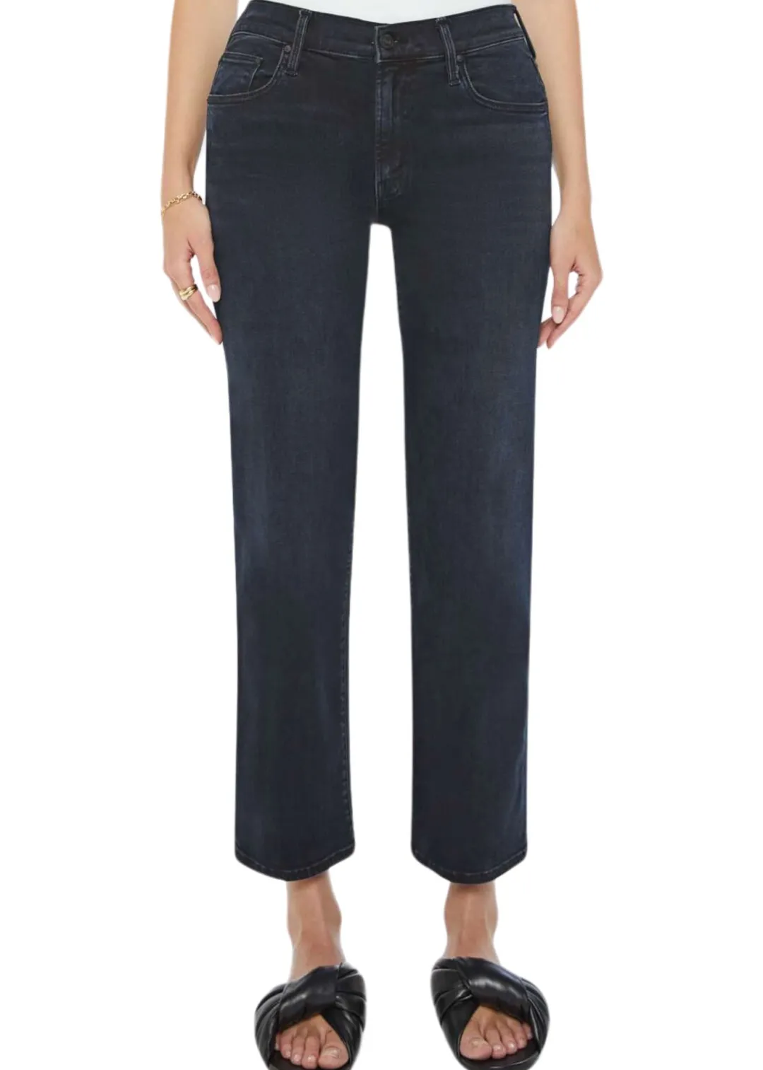 The Mid Rise Rambler Zip Ankle Jeans in Night in Venice