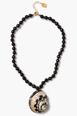 Turbo Shell Necklace Onyx