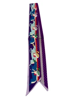 Twilly Scarf Purple Horses
