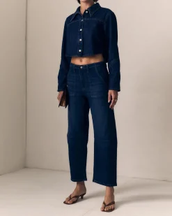 Utility Mid Rise Soft Barrel Jeans