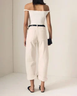 Utility Soft Barrel Jeans With Cuff