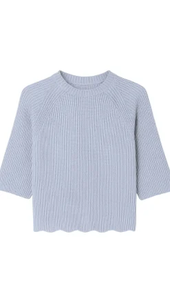 Wide Sleeve Scalloped Edge Shaker