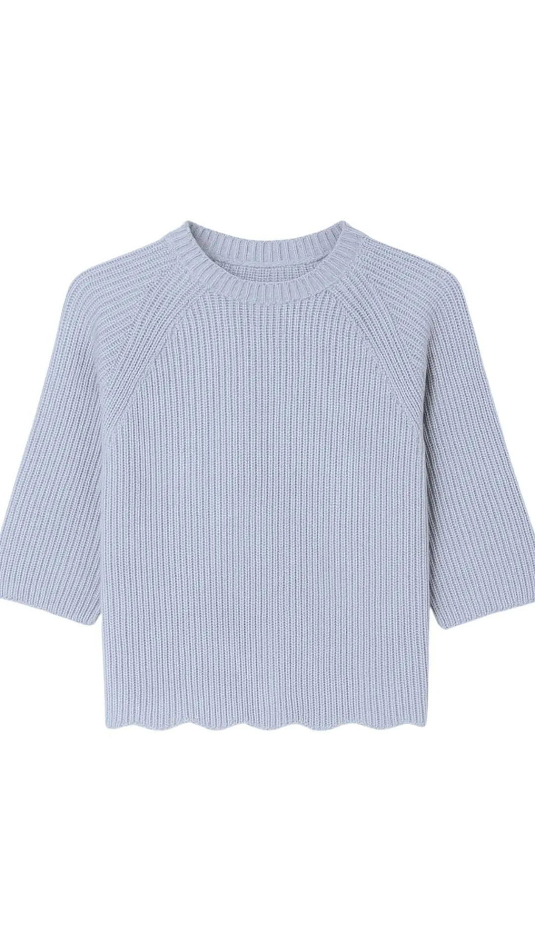 Wide Sleeve Scalloped Edge Shaker